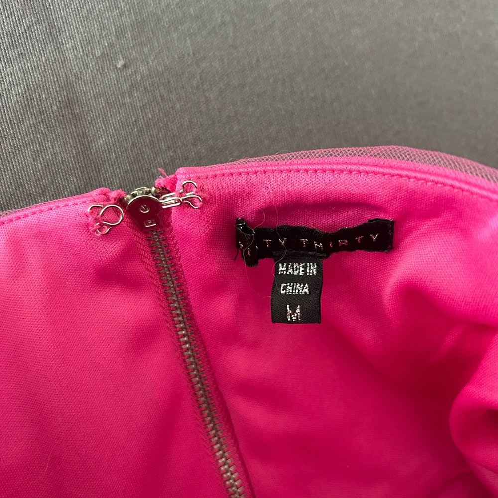 Women's Mini Dress - Vibrant Pink - Picture 2 of 3